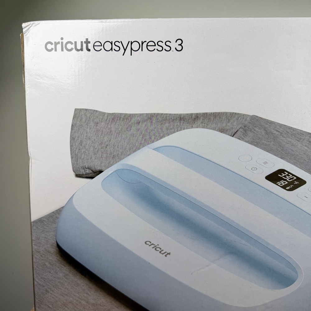 Cricut EasyPress 3 Heat Press Machine Zen Blue 12x10 Smart Bluetooth